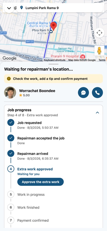 FixIt live job tracking